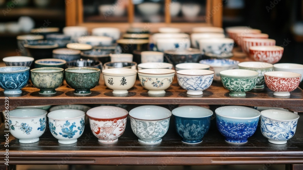 Assortment of Japanese Teacups Assortment of Japanese Teacups
