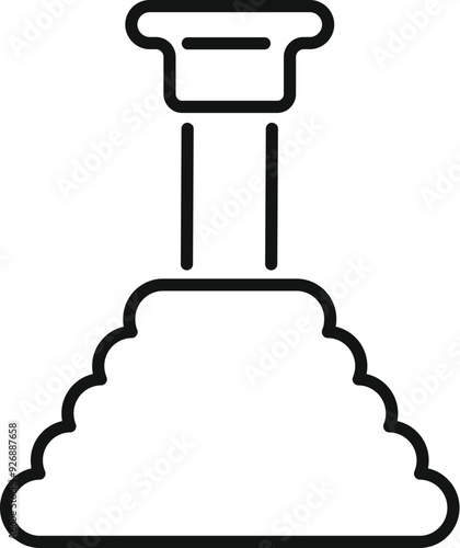 Simple black and white line drawing of a car gear lever shifting speed while driving