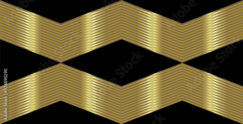 The composition of empty space with zig zag lines with shades of brown, gold and black gives an elegant and luxurious impression