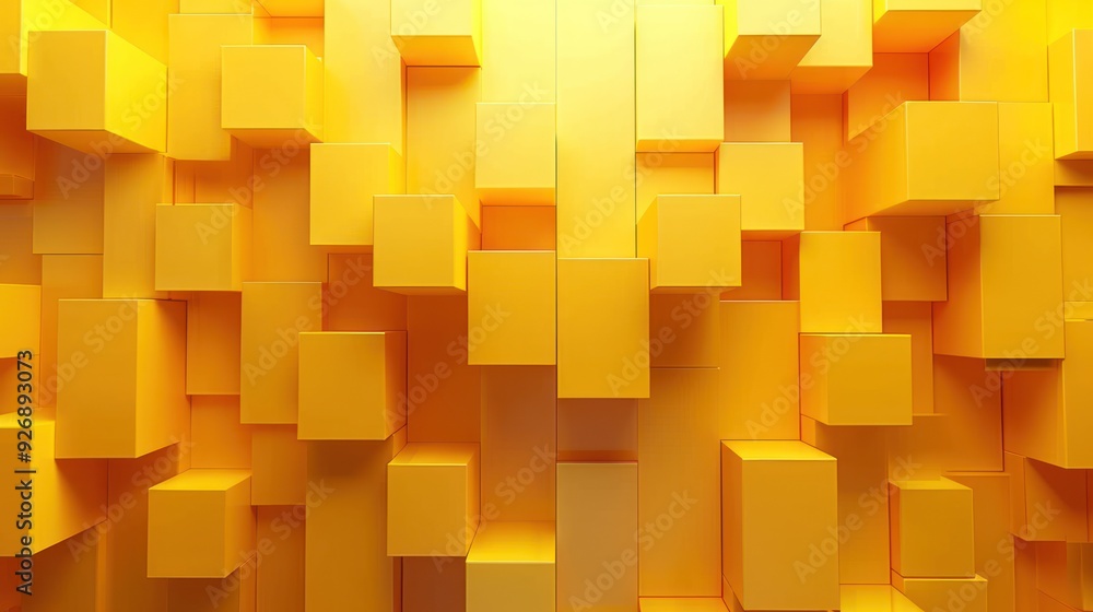 Yellow Geometric Abstract: Seamless Loop 3D Animation for Vertical Background Design Yellow Geometric Abstract: Seamless Loop 3D Animation for Vertical Background Design