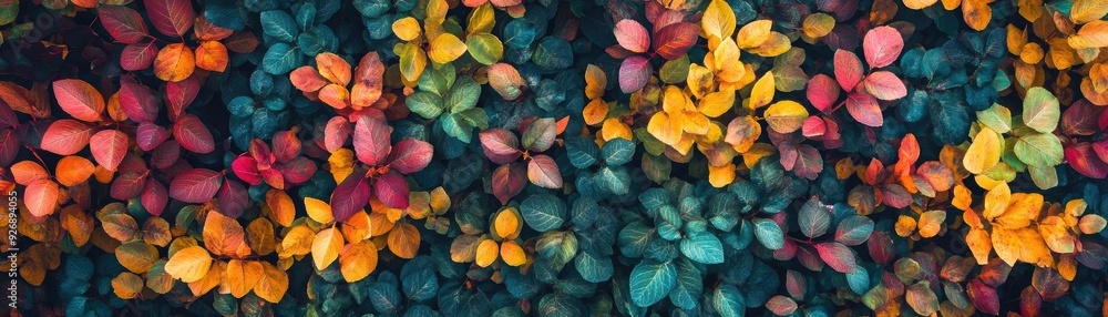 Vibrant foliage in varying colors creates a stunning visual landscape, perfect for nature-themed projects and backgrounds. Vibrant foliage in varying colors creates a stunning visual landscape, perfect for nature-themed projects and backgrounds.