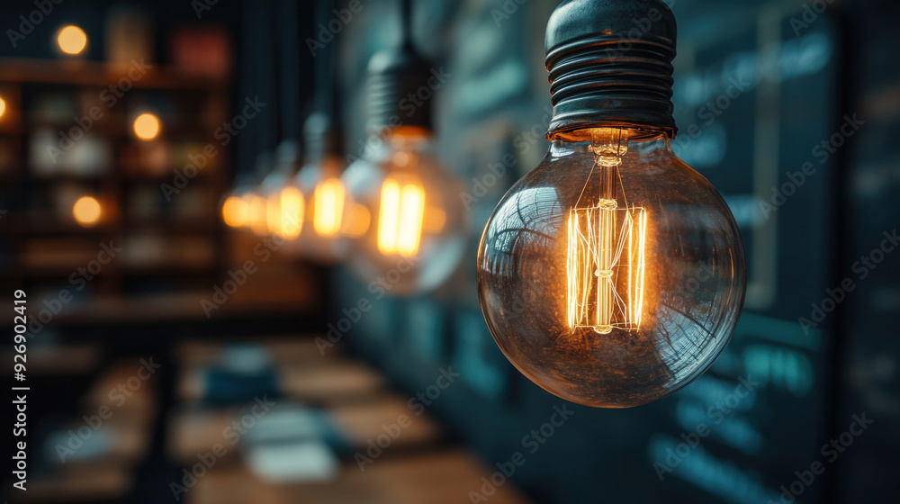 A classroom environment with bright light bulbs, representing a well-lit space conducive to learning and knowledge acquisition. A classroom environment with bright light bulbs, representing a well-lit space conducive to learning and knowledge acquisition.