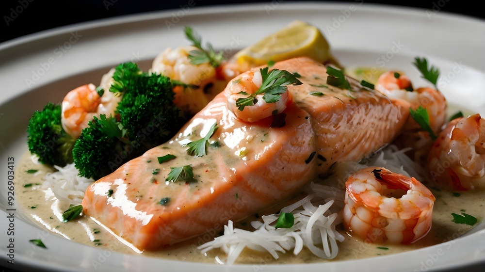 Saucy Salmon and Shrimp in Coconut Milk
Saucy Salmon and Shrimp in Coconut Milk