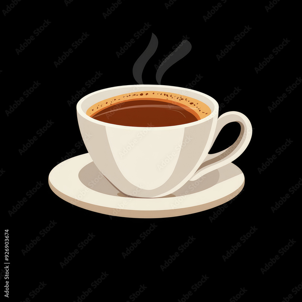 a hot cup of caffeinated coffee isolated black background
a hot cup of caffeinated coffee isolated black background