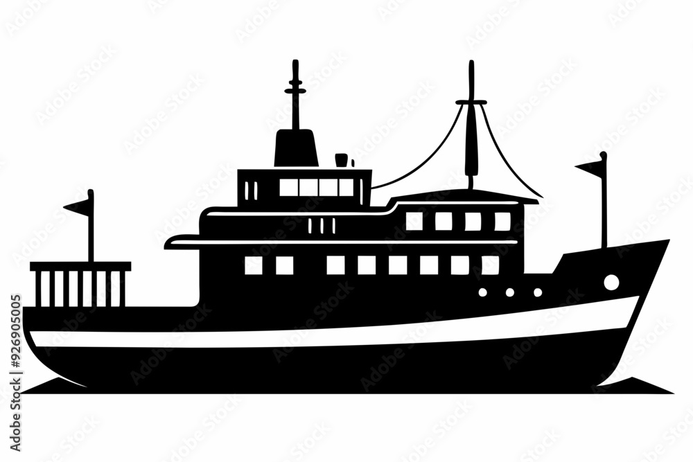 Obraz premium Ship stencils icon, Ship stencils silhouette vector illustration 
