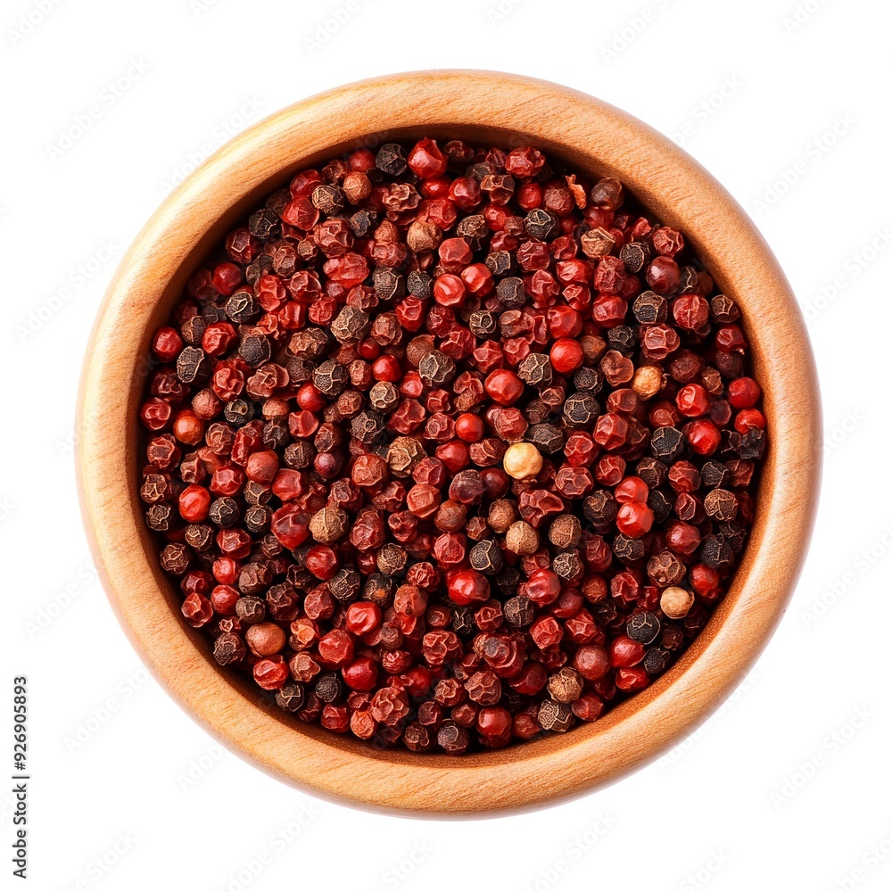 Vibrant Sichuan Peppercorns Perfectly Isolated on a Clean White Background Vibrant Sichuan Peppercorns Perfectly Isolated on a Clean White Background