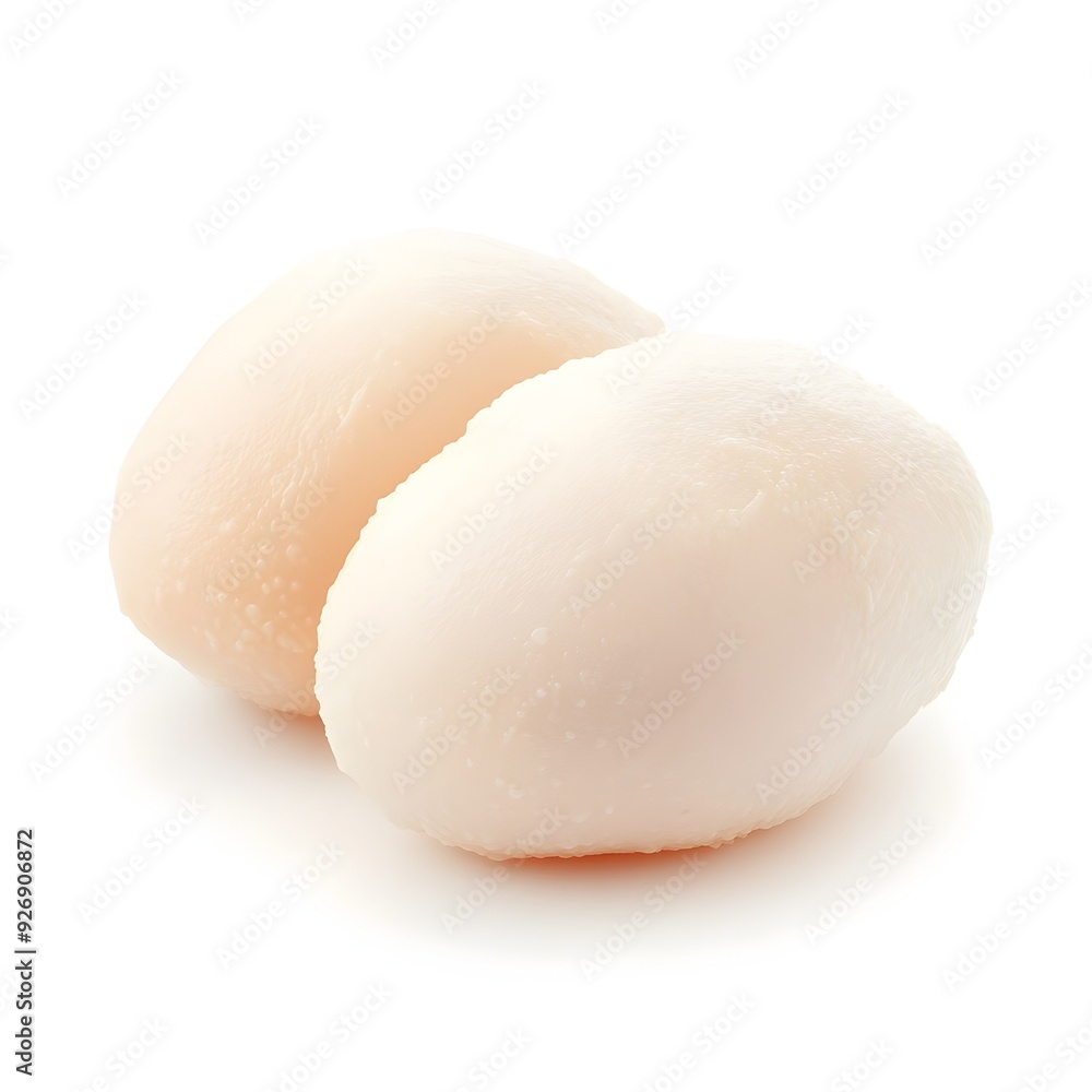 Two Whole White Eggs Isolated on Clean White Background Two Whole White Eggs Isolated on Clean White Background