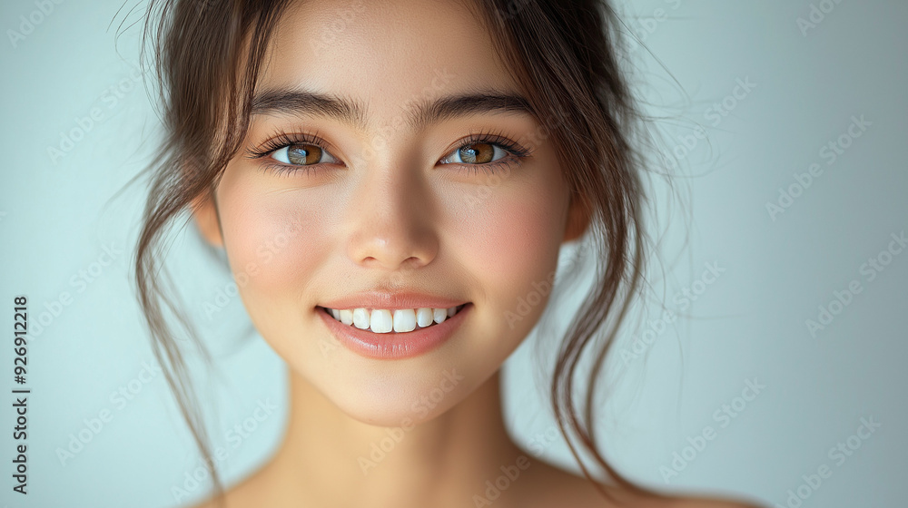 Obraz premium 白い歯を見せる女性