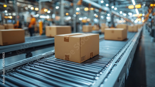 Efficient logistics at work, with packages sorted and dispatched quickly to meet delivery deadlines.