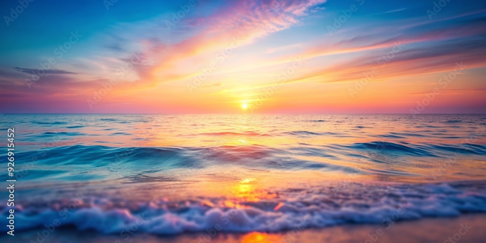 Soft pastel-colored blurred background of an ocean sunset , tranquil, relaxing, serene, calm, peaceful, nature, beauty Soft pastel-colored blurred background of an ocean sunset , tranquil, relaxing, serene, calm, peaceful, nature, beauty