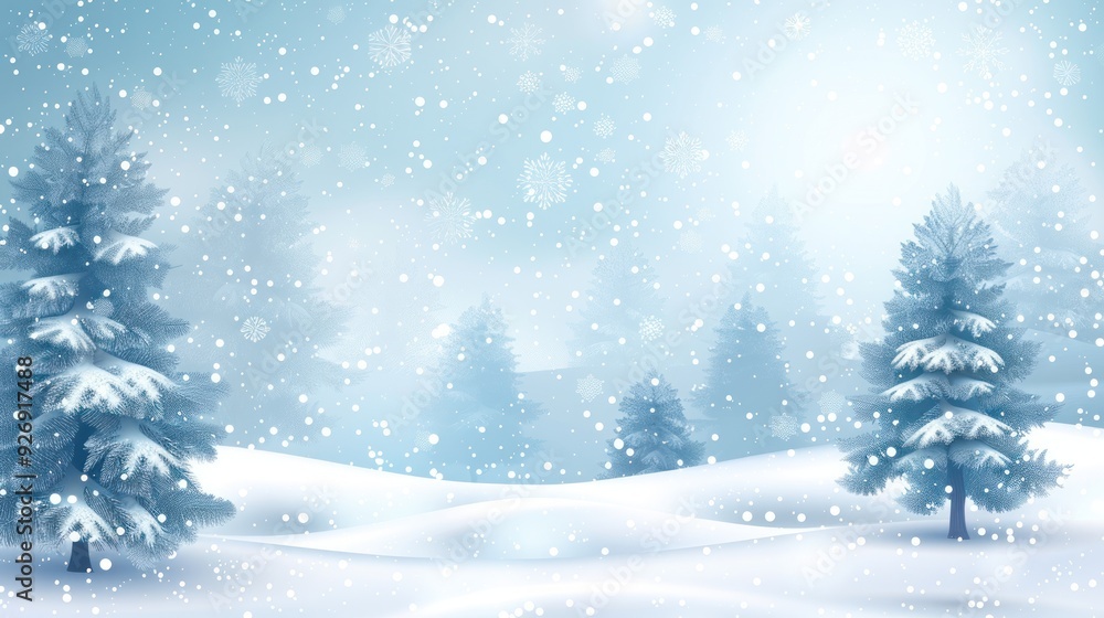 Snowy Winter Forest Scene Snowy Winter Forest Scene
