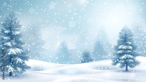 Wallpaper Mural Snowy Winter Forest Scene Torontodigital.ca