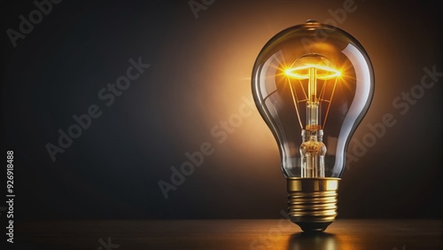 Traditional electric bulb glowing in the dark , light, electricity, filament, energy, bright, incandescent