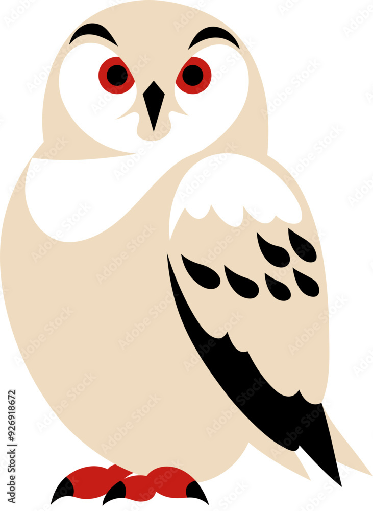 Obraz premium Cute Christmas Owl