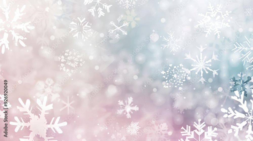 Winter Wonderland Background with Snowflakes Winter Wonderland Background with Snowflakes