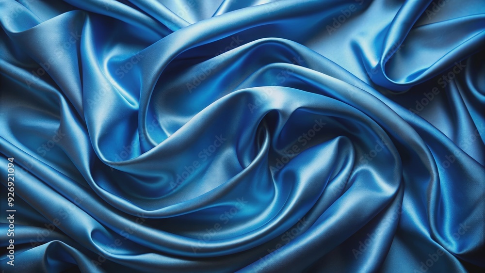 Obraz premium Elegant blue silk background with soft texture and luxurious sheen, blue, silk, background, elegant, soft, texture, luxurious