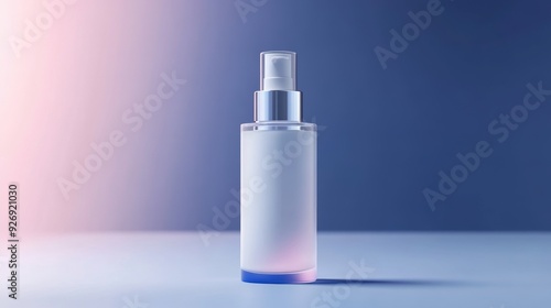 White Spray Bottle on a Gradient Background