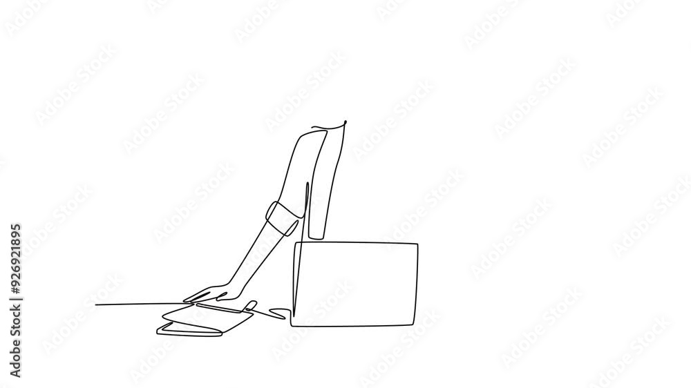 Starting a Business concept. Single line draw design. Full length animation illustration. High quality 4k footage. Starting a Business concept. Single line draw design. Full length animation illustration. High quality 4k footage.