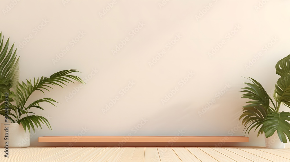 Modern Indoor Plants in a Clean White Space Modern Indoor Plants in a Clean White Space