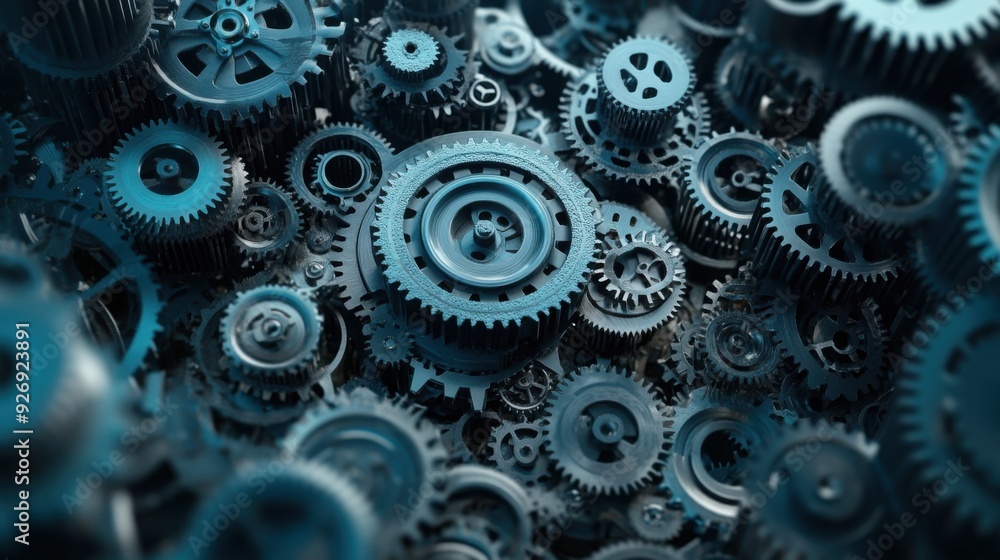 Eternal Innovation: Intricate Gears and Cogs in Endless Loop - 3D Illustration of Technology Evolution Eternal Innovation: Intricate Gears and Cogs in Endless Loop - 3D Illustration of Technology Evolution