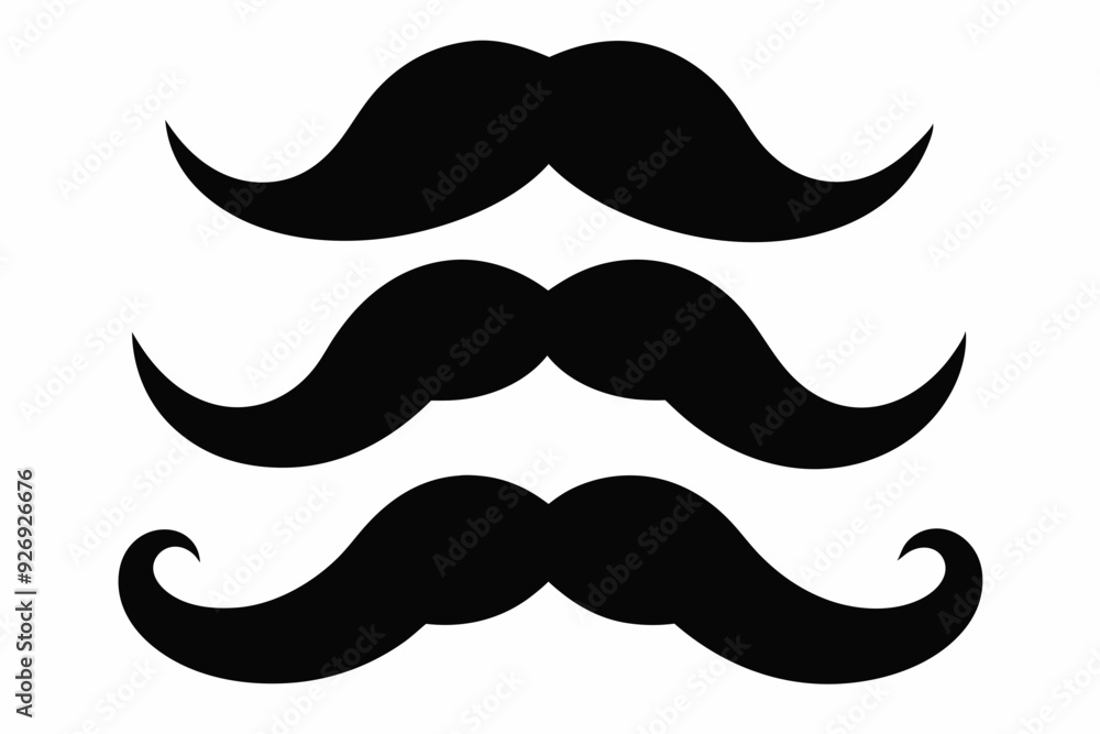 Set of mustache icon vector, Moustache Silhouette
Set of mustache icon vector, Moustache Silhouette