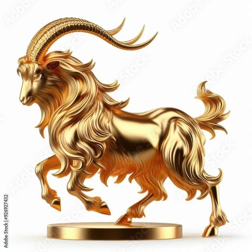 golden goat statue