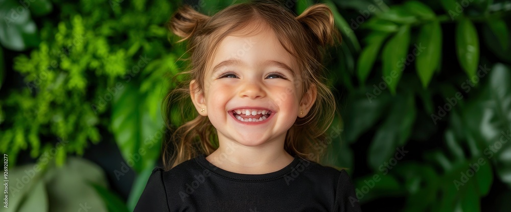 Laughing Toddler Girl, Her Joy Pure And Infectious, Lighting Up The Room Laughing Toddler Girl, Her Joy Pure And Infectious, Lighting Up The Room