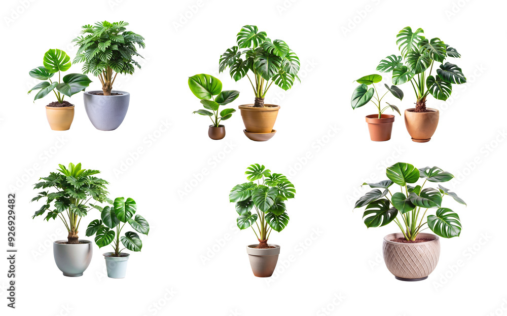 Fototapeta premium Tropical Monstera Plant PNG with Transparent Background for Design