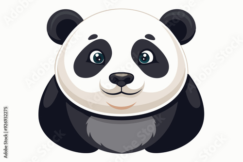 Close-up of a Cartoon Panda Bear with a Friendly Expression