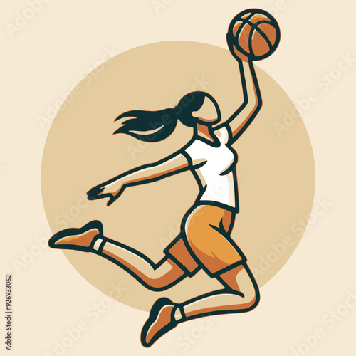 basketball player women silhouette