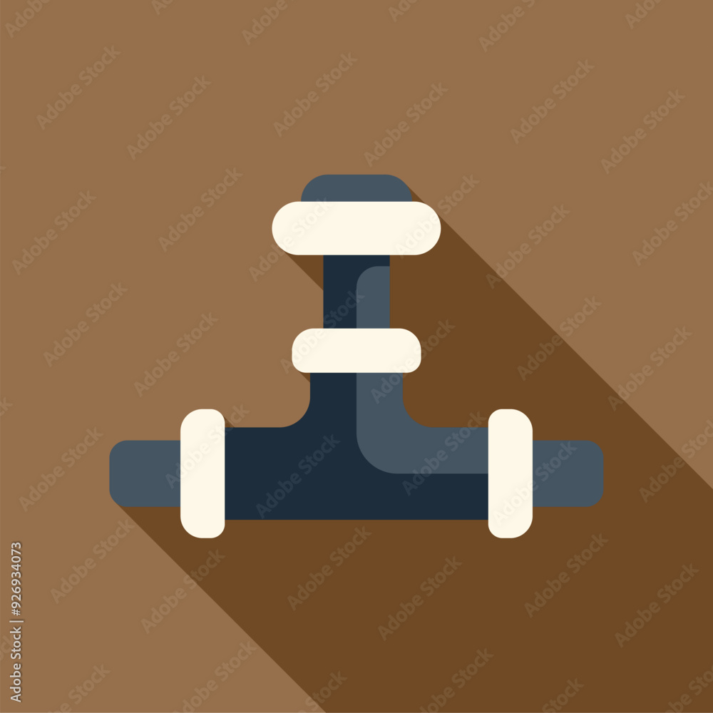 Pipe is connecting three other pipes, illustrating the concept of plumbing Pipe is connecting three other pipes, illustrating the concept of plumbing