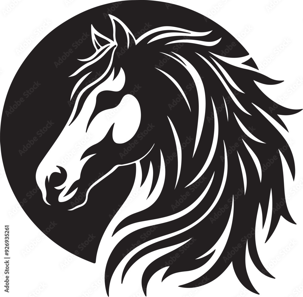 a horse head illustration vector art a horse head illustration vector art