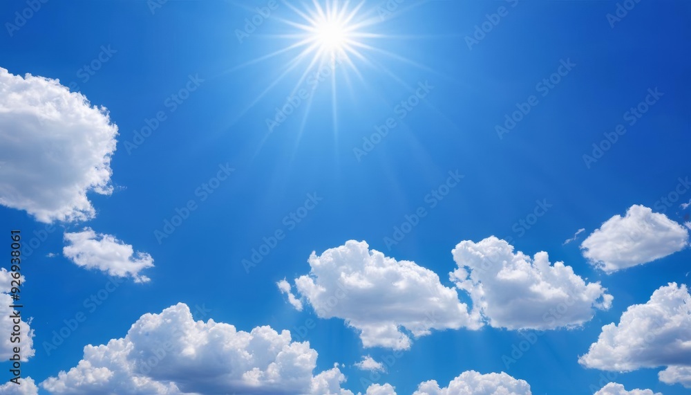 Bright and Beautiful A Clear Blue Sky with Sunbeams Bright and Beautiful A Clear Blue Sky with Sunbeams