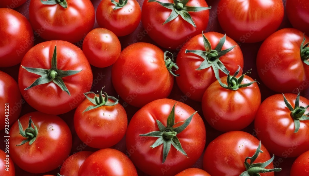 Vibrant Red Tomatoes Freshly Harvested Vibrant Red Tomatoes Freshly Harvested