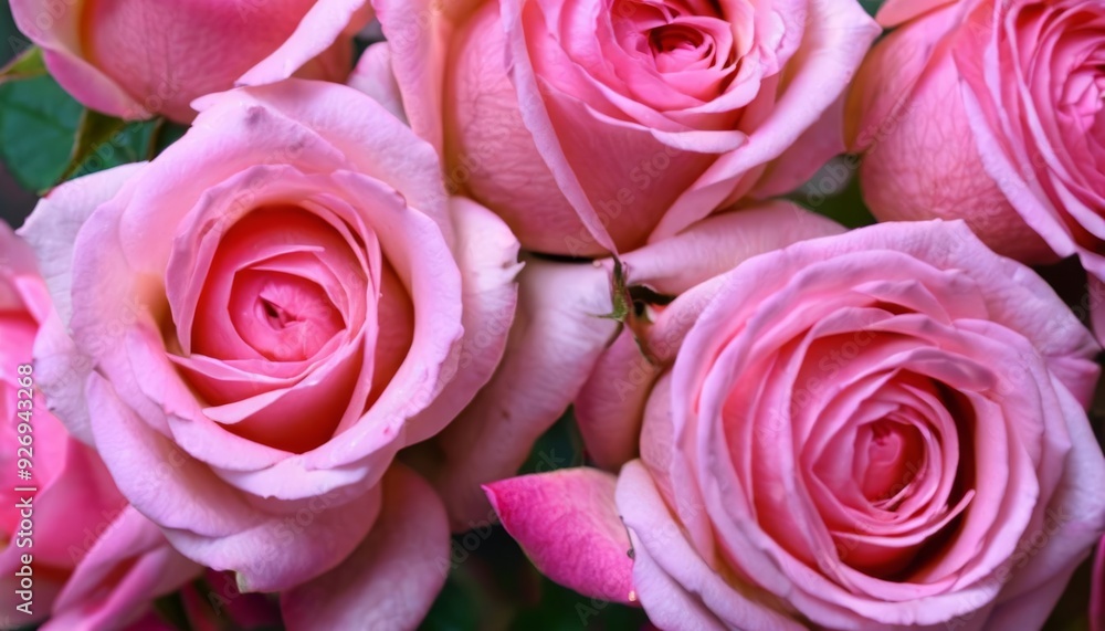 Blooming beauty A bouquet of soft pink roses Blooming beauty A bouquet of soft pink roses
