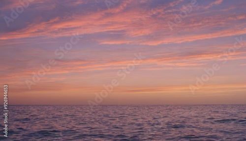  Tranquil sunset over the ocean