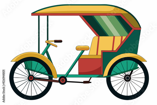 Colorful Tricycle with Canopy for Passenger Transport