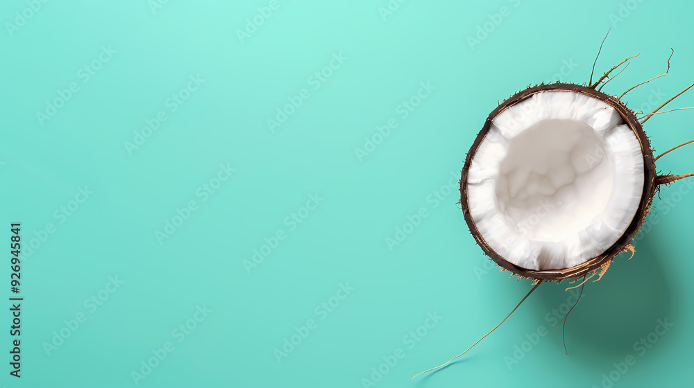 Fototapeta premium Coconut on simple background