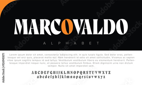Luxury Marcovaldo alphabet letters font for logo