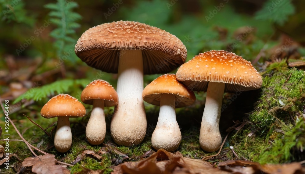 Natures bounty A family of mushrooms in the wild Natures bounty A family of mushrooms in the wild