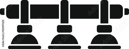 Pipeline transportation system securely fixed with suction cups, ensuring safe and efficient transportation of liquids or gases