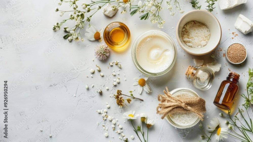 Natural Beauty Products with Flowers Natural Beauty Products with Flowers