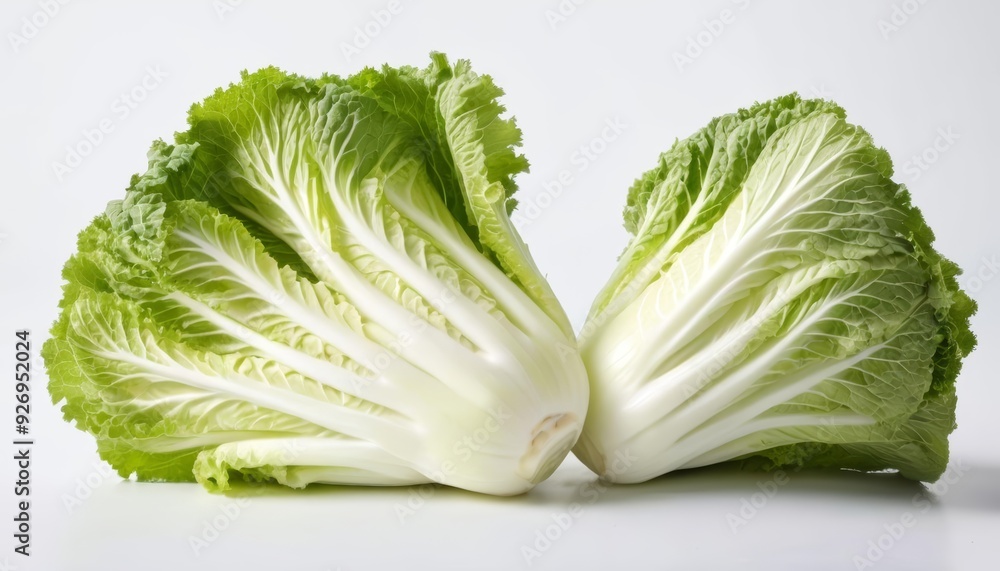  Fresh and crisp green lettuce leaves