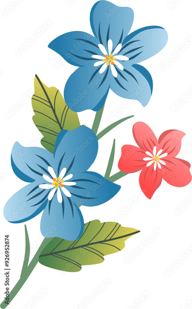 Fototapeta premium Spring flower illustration