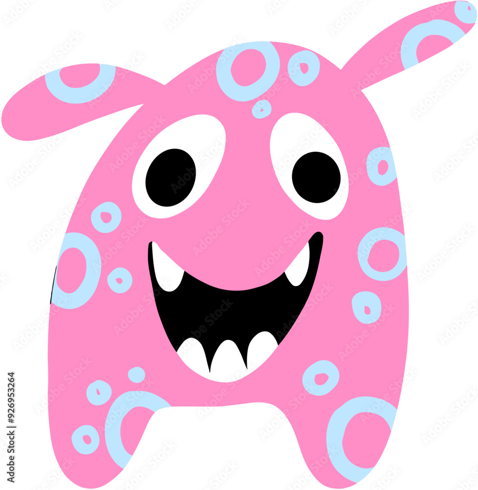 Hand-Drawn Cute Alien Monster Hand-Drawn Cute Alien Monster