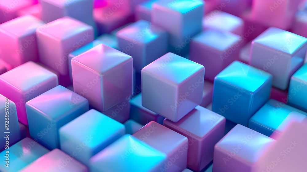 Cubes 3D Illustration Startup Concept Cubes 3D Illustration Startup Concept