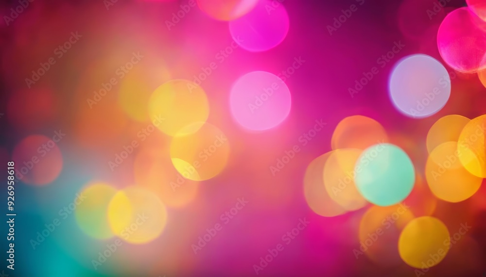 Vibrant bokeh lights in a colorful blur Vibrant bokeh lights in a colorful blur