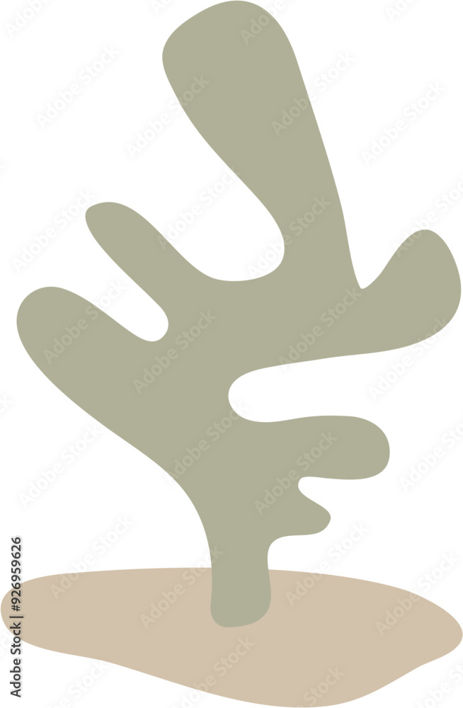 Obraz premium Hand-Drawn Doodle Abstract Organic Shape