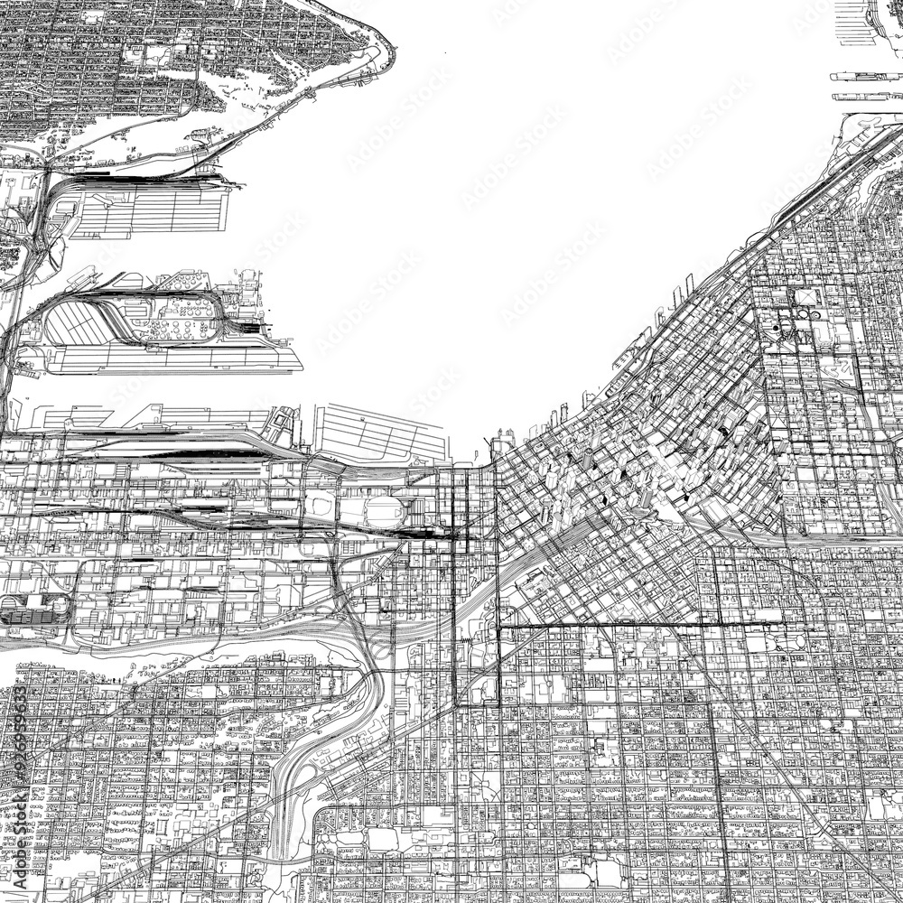 Obraz premium 3D illustration of city and urban in Seattle USA