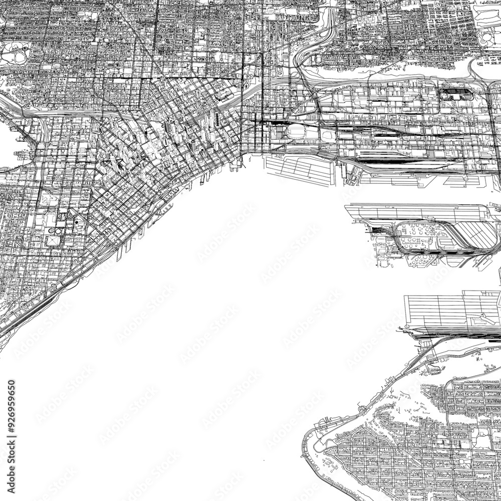 Obraz premium 3D illustration of city and urban in Seattle USA